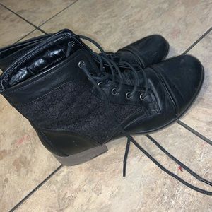 Black combat boots/booties